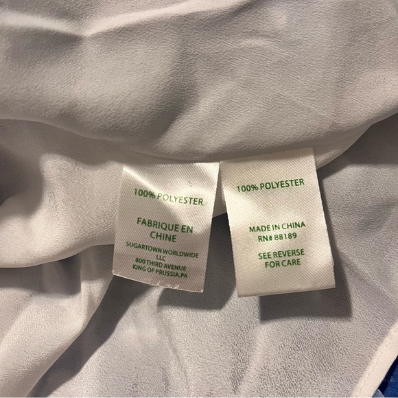 Lilly Pulitzer CAILEE HALTER DRESS Bennet Blue Feelin Beachy White Ruffle M - Picture 6 of 7